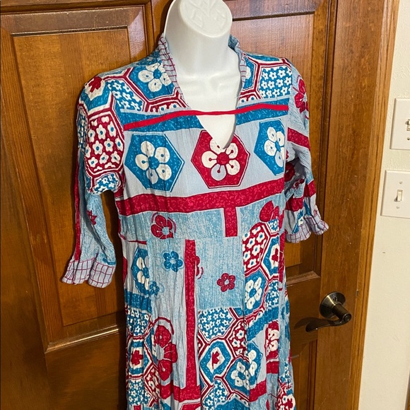 AYASYA BOHO Vibrant Color Intricate Patterns Tropical Gypsy Size Small / Medium - Picture 2 of 12